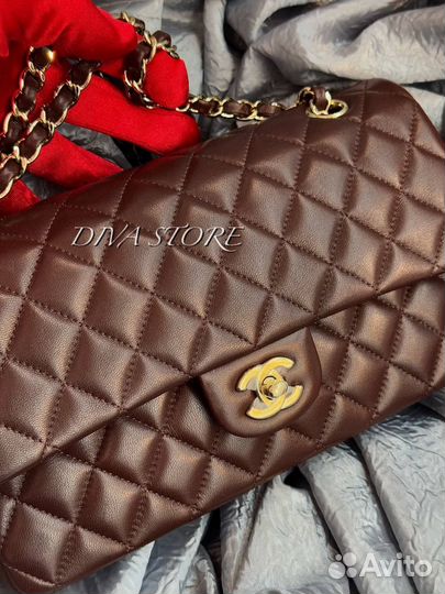 Сумка Chanel classic flap коричневая