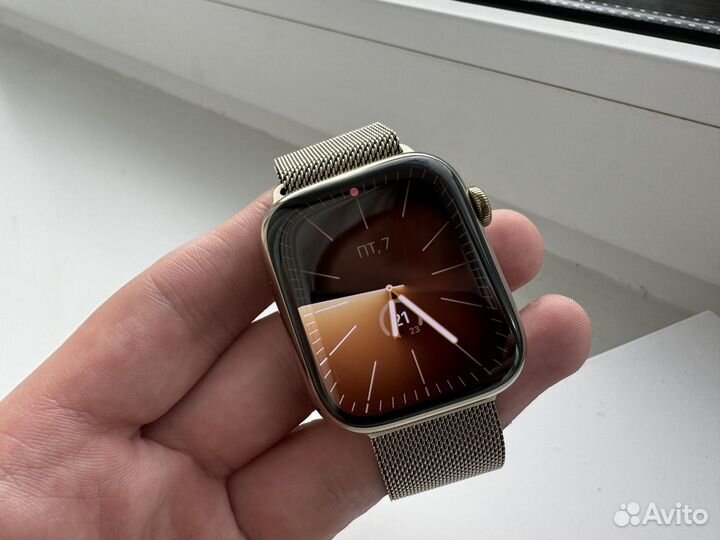 Часы Apple Watch 8 stainless steel gold 45mm