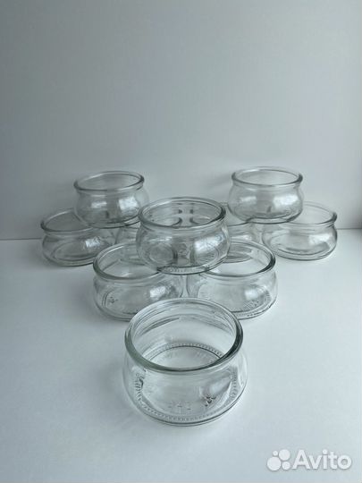 Стеклянные баночки от творога 10 шт. Цена за все