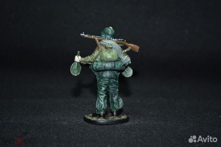 Оловянный солдатик 54 мм. Боец ркка в плавательном