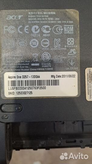 Корпус Acer aspire one d257