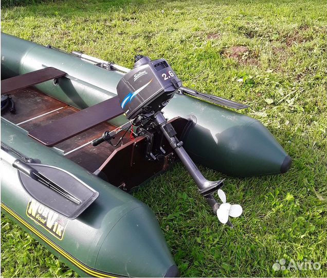 Лодка пвх б/у Норвик 310, 3-х местная с мотором Se