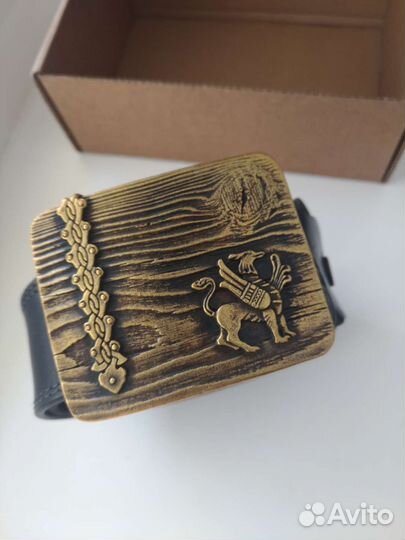 Ремень из кожи авторский Ф. Мещерского