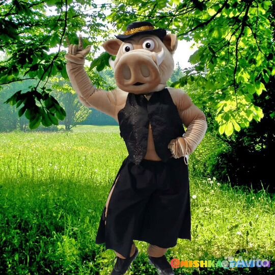 Кабан чик поздравляет, анимация ростовая кукла