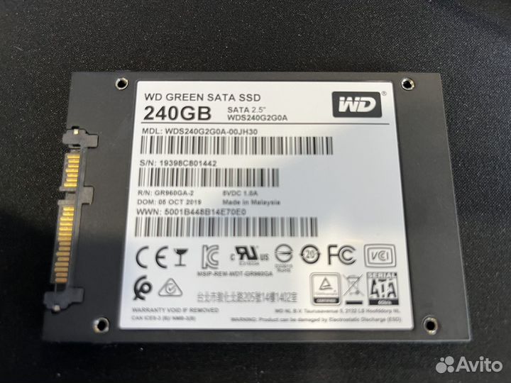 SSD накопитель Western Digital 2.5 Green 240Г6