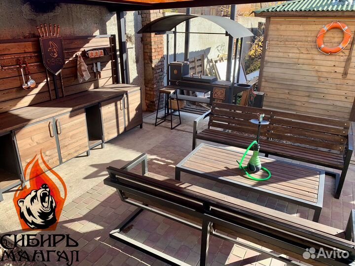 Мангальная зона, летняя кухня, беседка