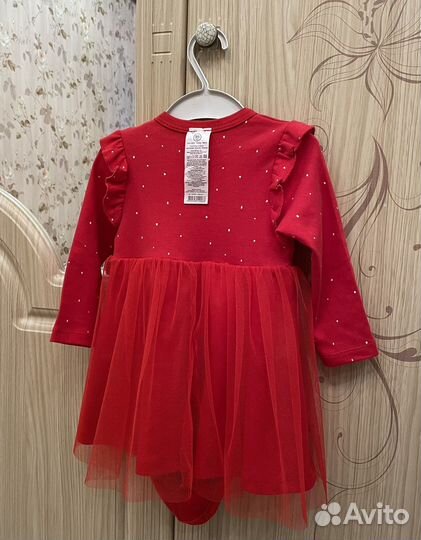 Платье новогоднее 80/86 бронь