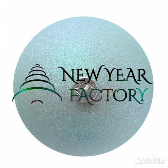 Новогодние игрушки шар Голубой