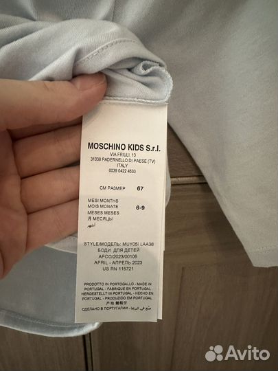 Боди moschino 6-9