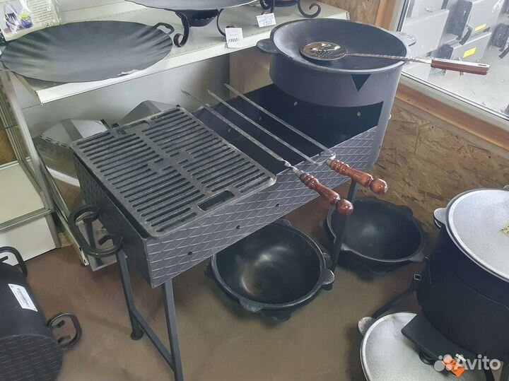 Мангал с печкой под казан Узбекский