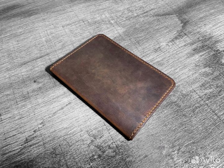 Обложка на паспорт из кожи, ручной работы