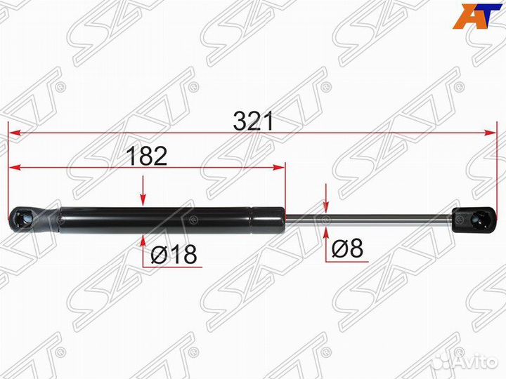 Амортизатор крышки багажника mitsubishi lancer X 0