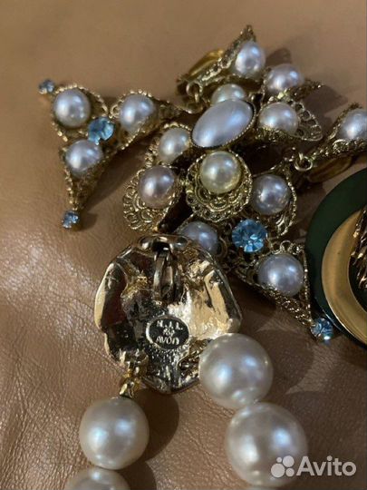 KJL Avon винтажное колье клипсы брошь