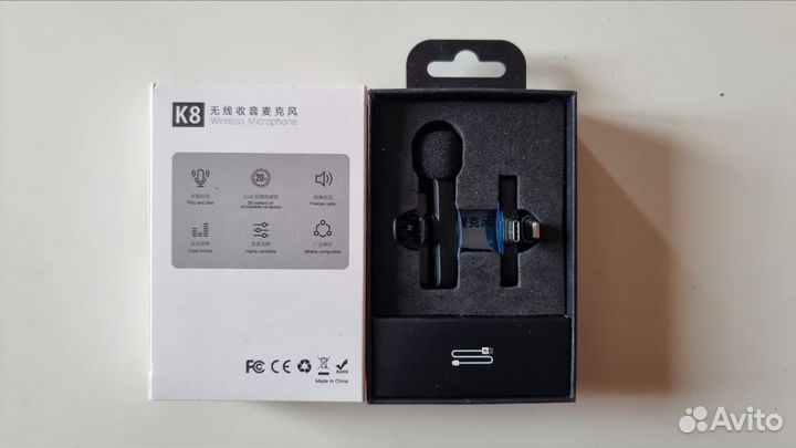 Петличный беспроводной микрофон Android / iPhone