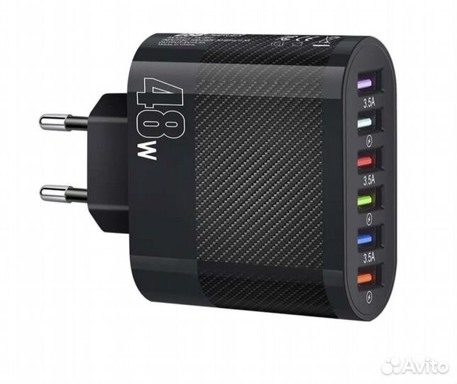 Блок питания, 6 разъёмов, 48w