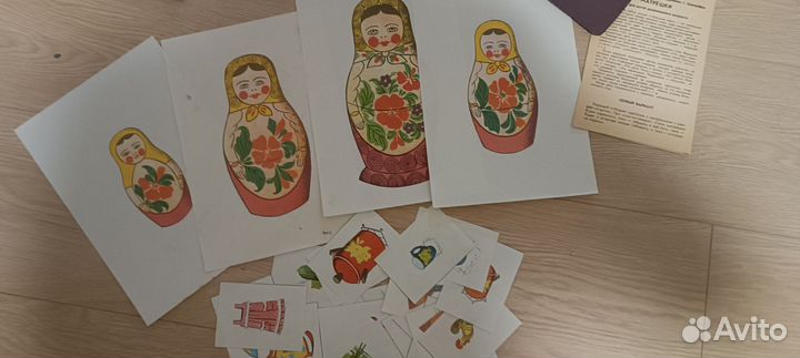 Игры настольные СССР Матрешки, кубики, домино