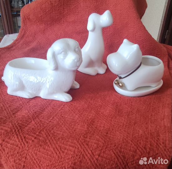 Собаки. Фарфор белый
