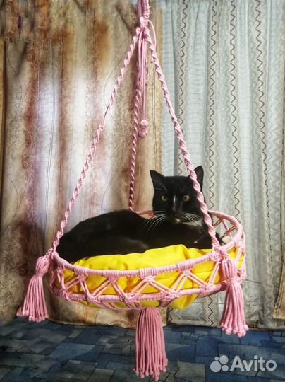 Гамак для кошек макраме