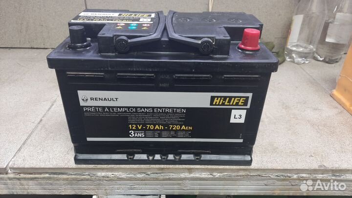 Аккумулятор Renault 70ah обратная полярность
