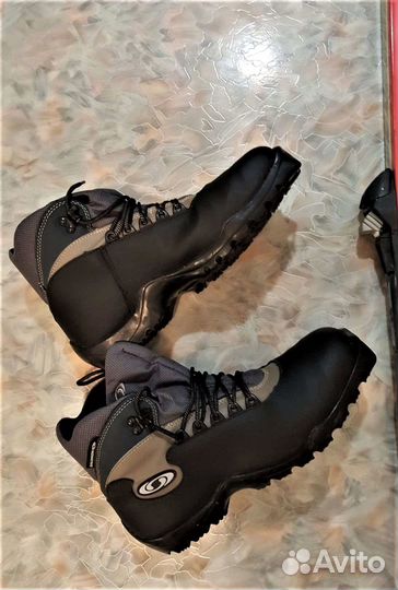 Лыжи atomic 193+ ботинки и крепления Salomon+палки