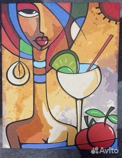 Картина по номерам раскрашенная