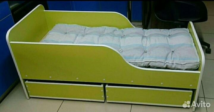 Кровать детская Санки с ящиками