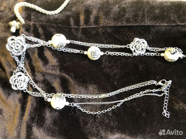 Колье chanel жемчугом