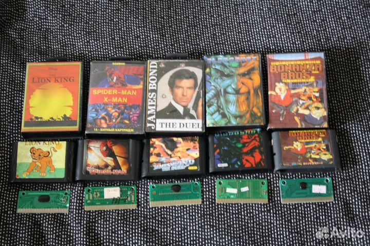 Картриджи для sega из 90х