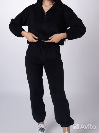 Костюм флисовый с кофтой на молнии и джоггерами