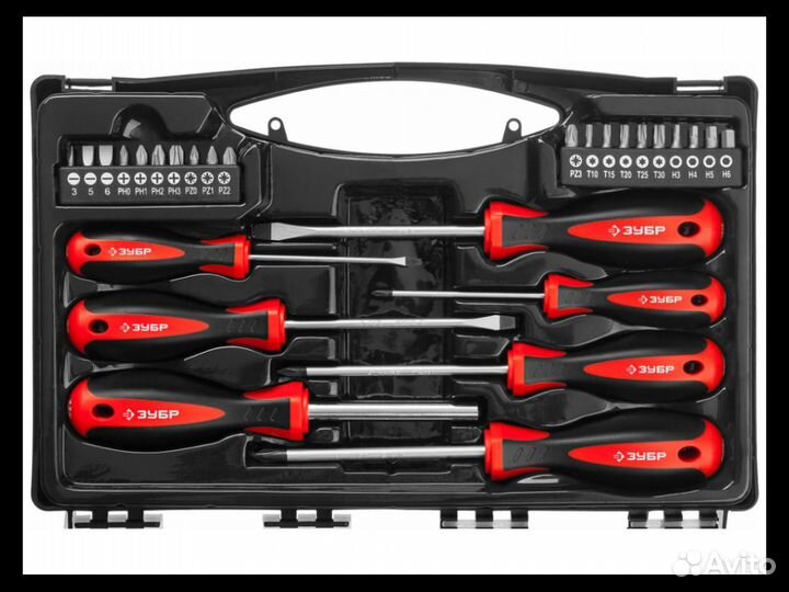 Набор отверток с насадками 27 шт зубр