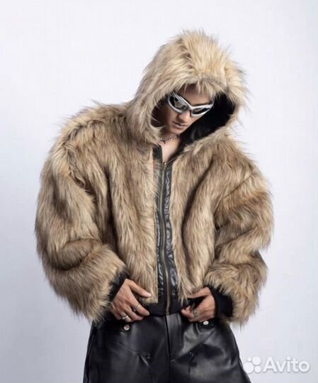 Бомбер двухсторонний alaska faux fur y2k