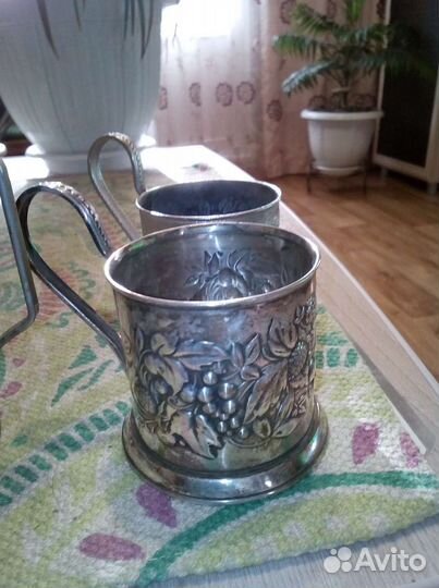 Мельхиоровые подстаканники времён СССР