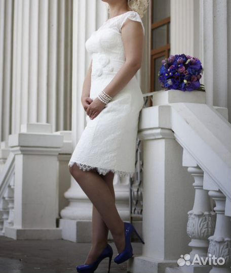 Свадебное платье 46 48 короткое