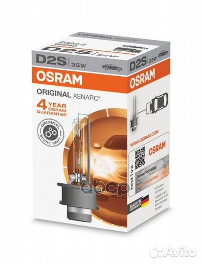 Лампа D2S 85V 35W P32d-2 xenarc 66240 Osram