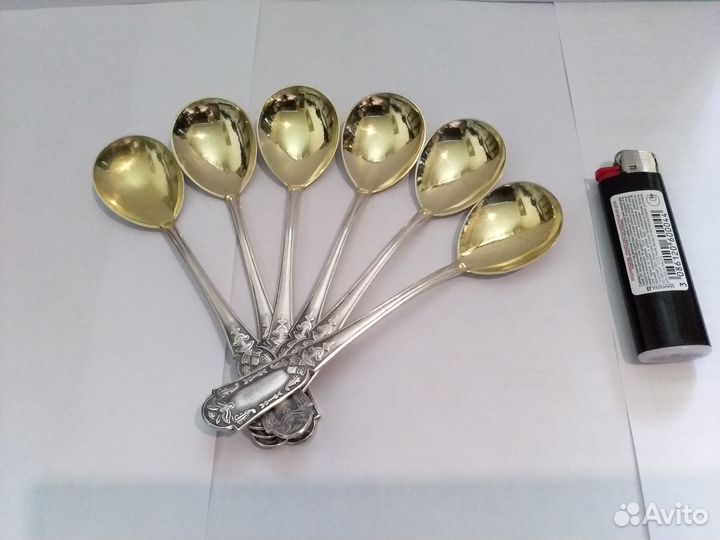 Чайные серебренные ложки, 875 пробы, СССР