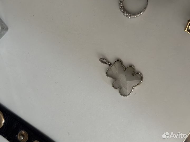 Подвеска мишка серебро