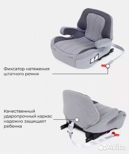 Детское автокресло бустер 22-36кг с изофикс