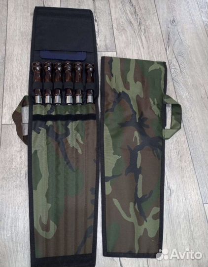 Набоp шампуров в чехлe