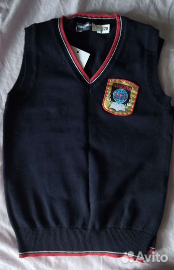Жилетка для мальчика с шевроном samm школьная 128