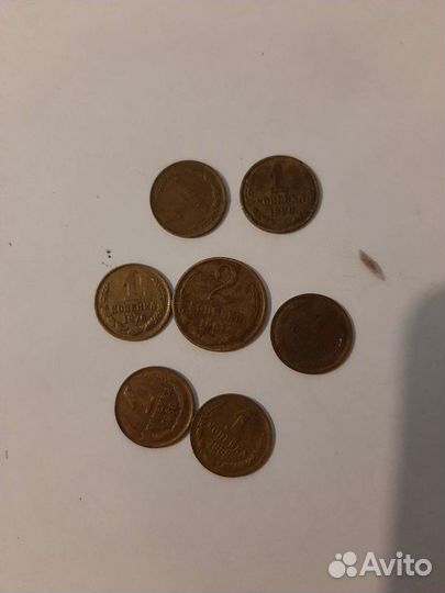 Монеты 1 копейка СССР