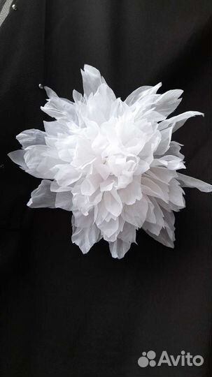 Брошь Цветок из шелка 22см