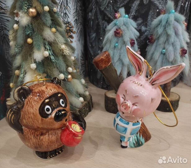 Лефортовский фарфор ёлочные игрушки статуэтки