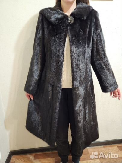 Шуба норковая с капюшоном
