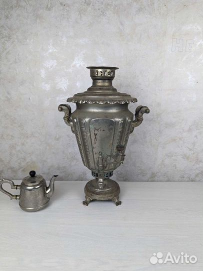 Самовар на дровах 5л В реставрацию На углях