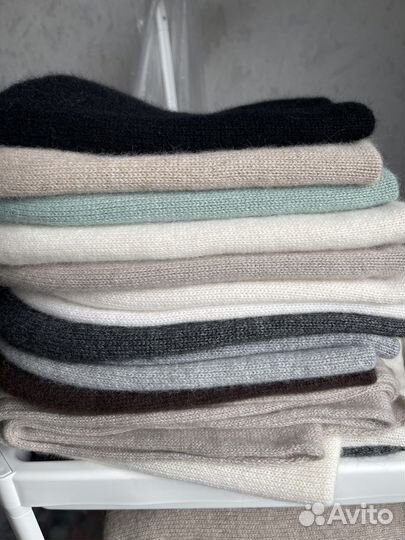 Шапочка и шарф из кашемира