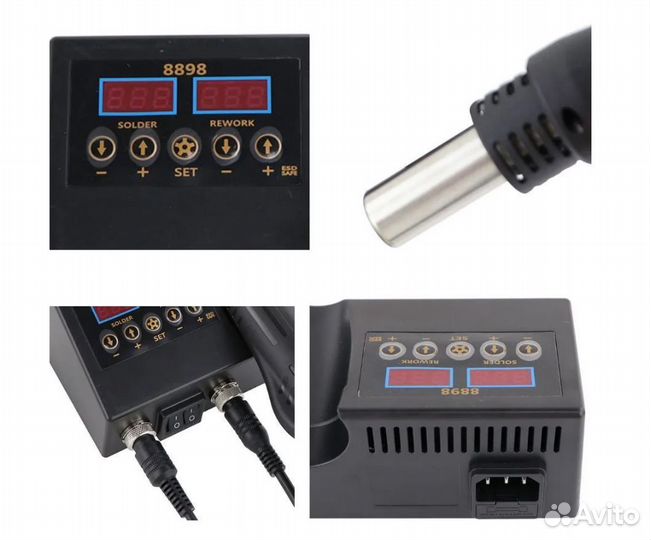 Паяльная станция с феном и паяльником 750 вт