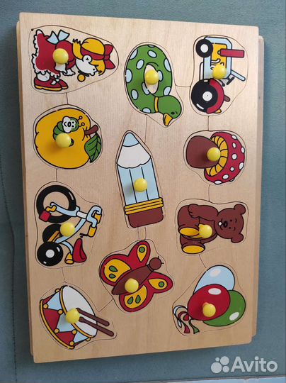 Деревянные пазлы вкладыши