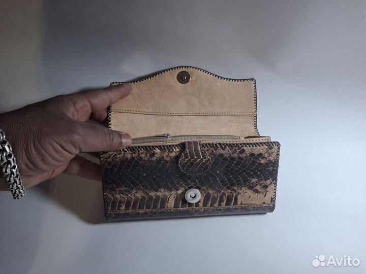 Кошелек женский натуральная кожа кобра