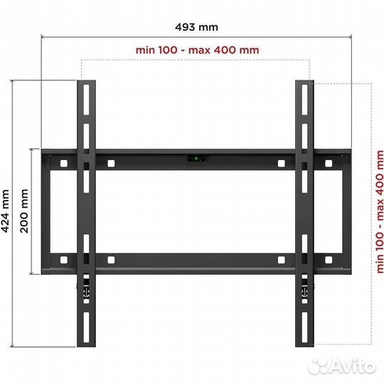 Кронштейн для телевизора Holder LCD-F4610, 32-65