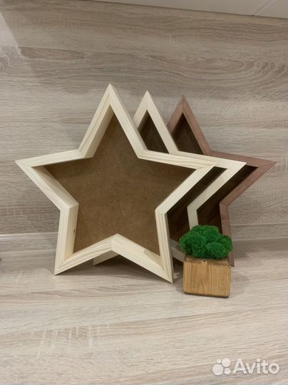 Деревянный бокс, ящик, Звезда